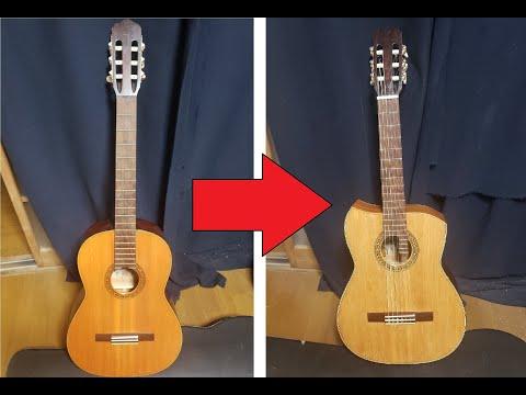 Converting a classical guitar into a terz guitar