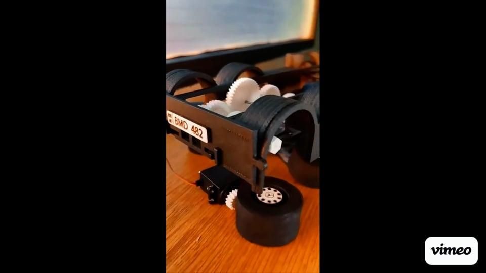 Crenux Truck: Drivetrain &amp; Steering Mechanism Assembly