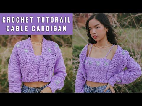 Crochet Cable Cardigan Tutorial | Kendall Jenner Knit Cardigan | Chenda DIY