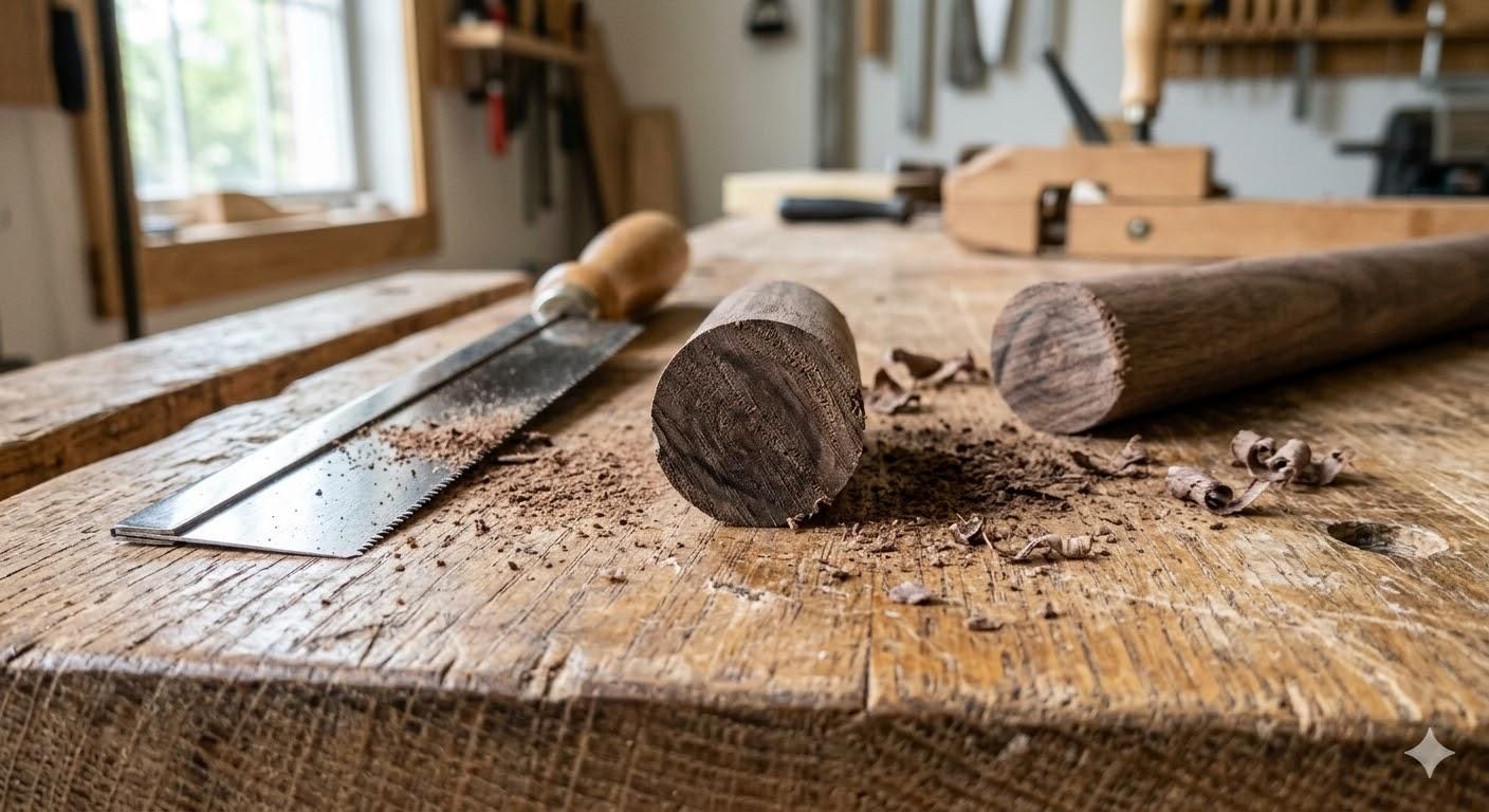 Cut a small 1-inch section of walnut dowel.jpg