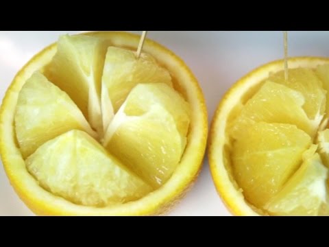 Cut an Inside Out Orange in 30 seconds