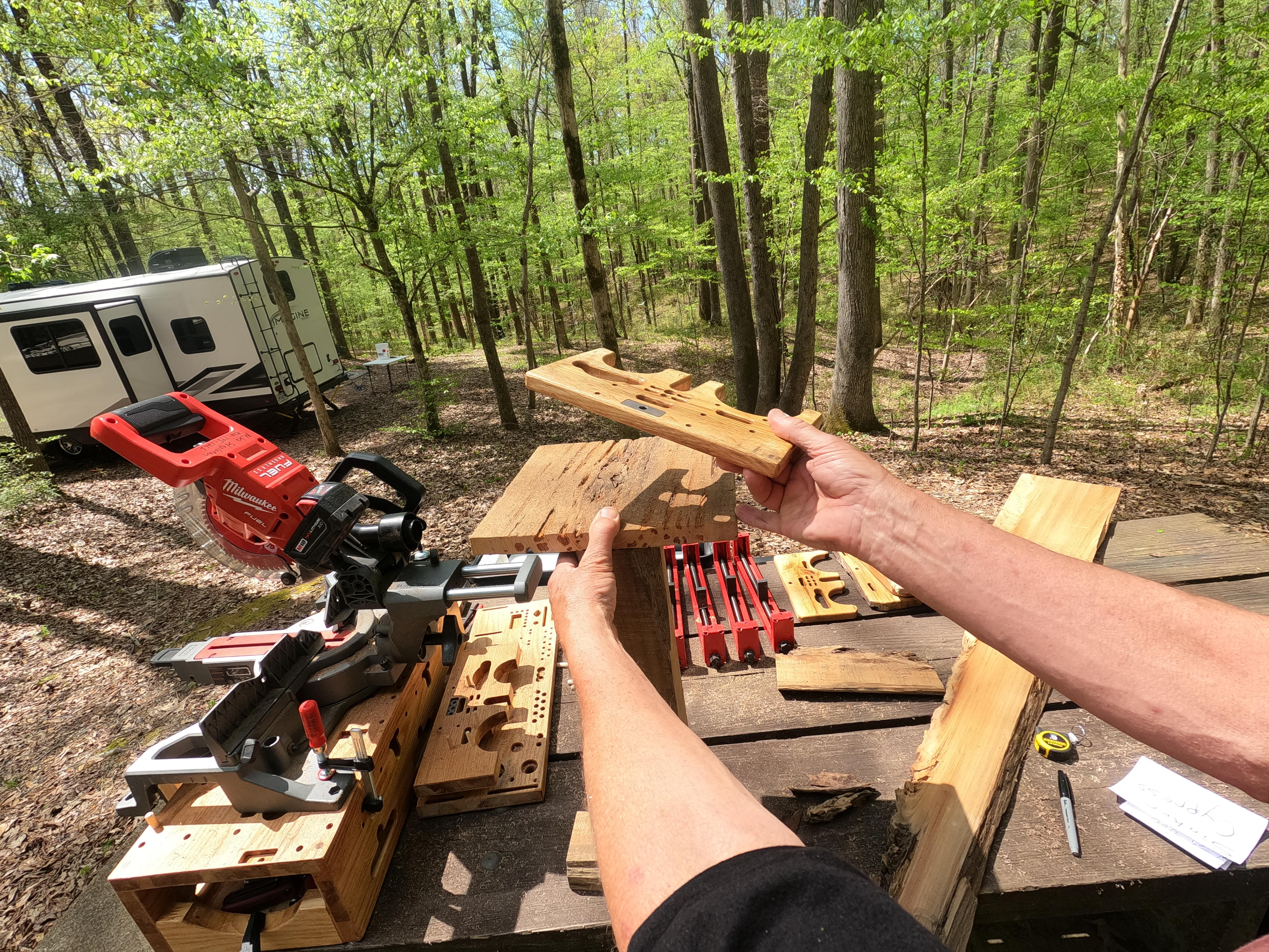 Cuts So Far on Reclaimed Sinker Cypress Server Table.JPG