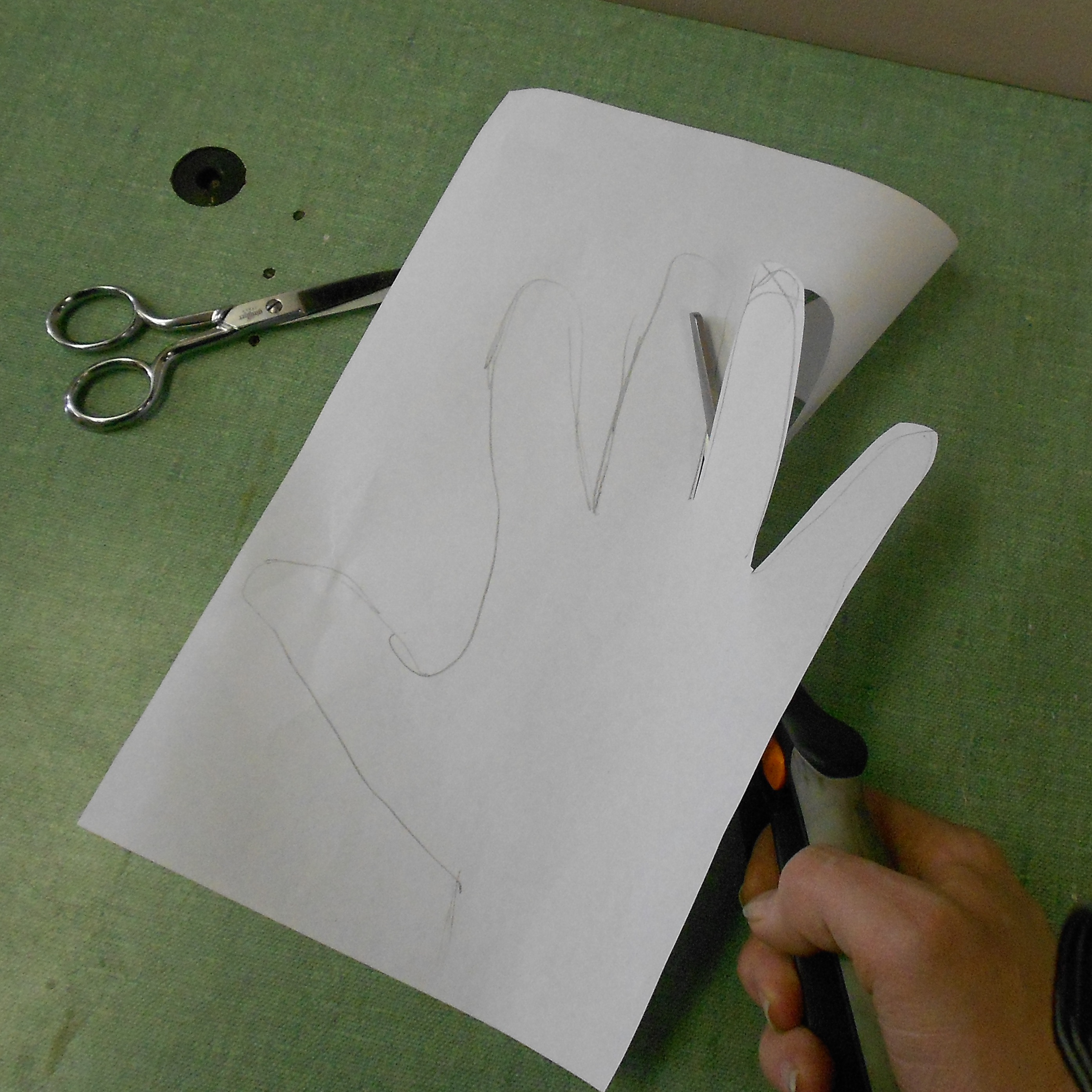 Cutting Out the Hand.JPG