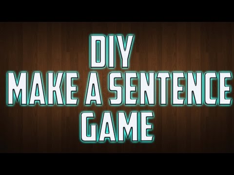 D.I.Y Make A Sentence Game