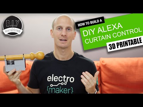 DIY - Alexa Curtain Control System - 3D Printable - ESP8266