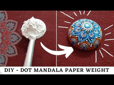 DIY - Paper Weight at Home | Dot Mandala painting tutorial | Leisure Space