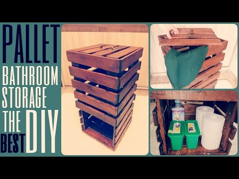 DIY - pallet bathroom storage