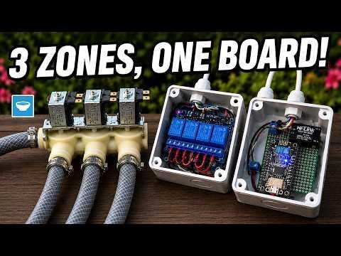 DIY 3-Zone Smart Irrigation with Tasmota and a Washing Machine Valve