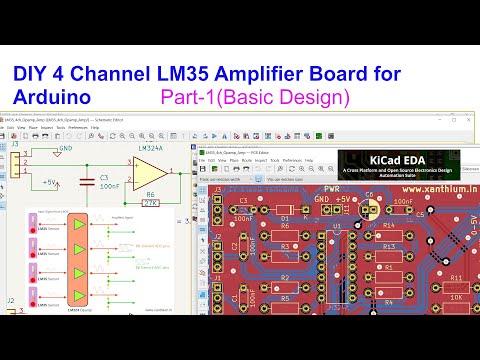 DIY 4 Channel LM35 temperature Sensor Signal Amplifier - Part1 (Basic Design)