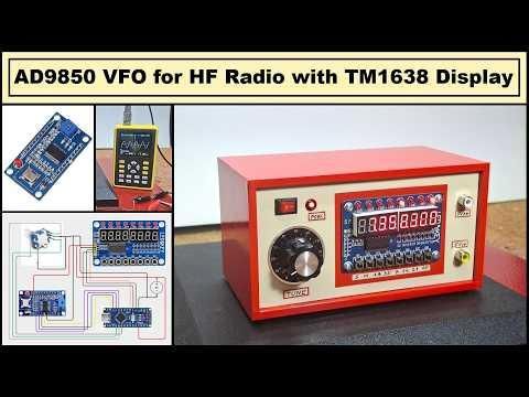 DIY Arduino VFO with AD9850 &amp; TM1638 Pure Sine Wave Signal Generator for HF Radio