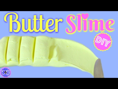 DIY BUTTER SLIME!  BAKING SODA/SALINE METHOD - NO BORAX NEEDED!