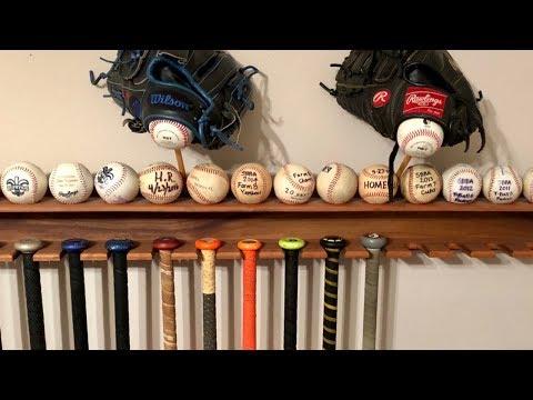 DIY Baseball Bat Holder for Wall