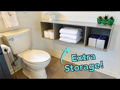 DIY Bathroom Cabinet with Epoxy Countertop