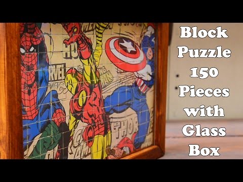 DIY Block Puzzle 150 Pices with Glass Box