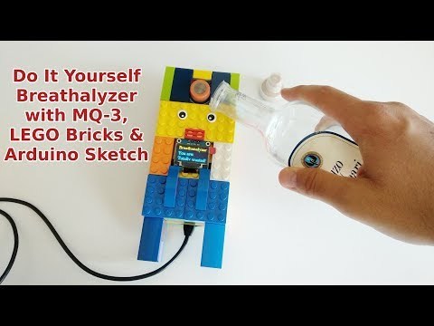 DIY Breathalyzer with MQ-3, OLED Display, LEGO Bricks and an Arduino Sketch