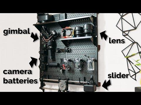 DIY Camera Charging Wall Organizer - Productive Office Setup For Filmmakers