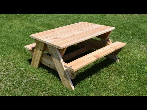 DIY Cedar Kids' Picnic Table