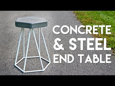 DIY Concrete and Steel Outdoor End Table | How To Build - Welding
