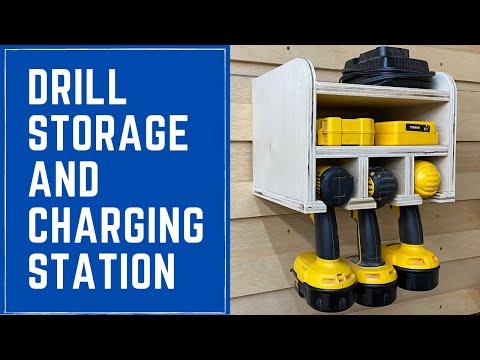 DIY Cordless Drill Storage and Charging Station