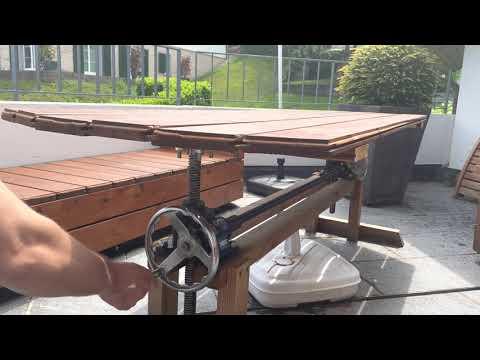 DIY Crank table using Jacton screw jacks