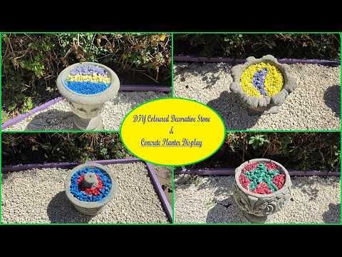 DIY Decorative Stone Planters - Creating Colourful Patterns with Painted Stones