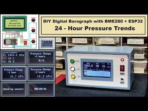 DIY Digital Barograph with BME280 and ESP32 24 Hour Pressure Trends