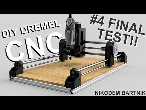 DIY Dremel CNC #4 FINAL TEST!!! (Arduino, aluminium profiles, 3D printed parts)