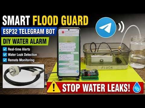 DIY ESP32 Telegram Flood Protection System Smart Home Automation