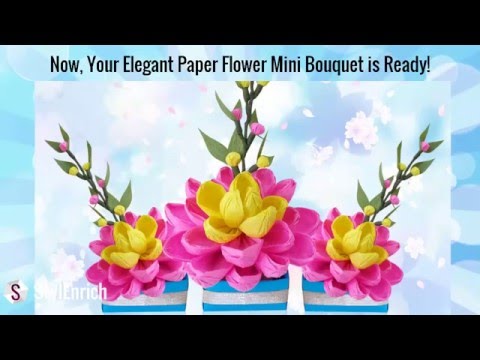 DIY Easy Paper Craft: How to Make a Pretty Crepe Paper Flower Bouquet