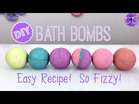 DIY FIZZY BATH BOMBS!  EASY RECIPE!