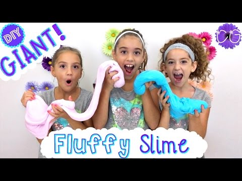 DIY GIANT FLUFFY SLIME!  NO BORAX, LIQUID STARCH OR DETERGENT!