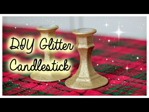 DIY Glitter Candlestick