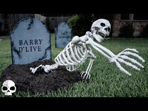 DIY Halloween Props - Graveyard Skeleton (Portable and Easy!)