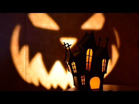 DIY Halloween Scary House Lamp