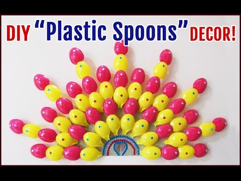 DIY Handmade Crafts from Plastic Spoons | Diy Room Decor from Best Out of Waste