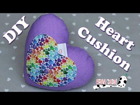 DIY How to Make a Heart Cushion with Pocket | Valentine's Day | Free PDF Templates | Bravo Dada!