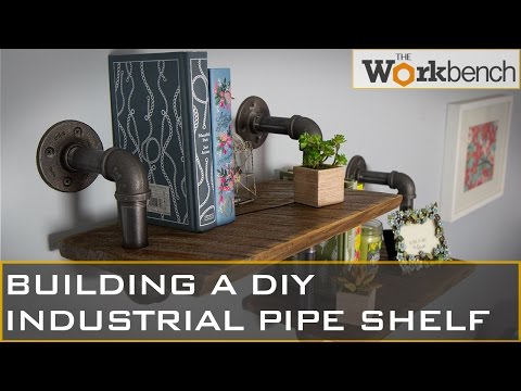 DIY INDUSTRIAL PIPE SHELF