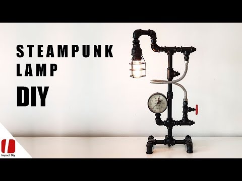 DIY Industrial Black Pipe Lamp With Touch Switch