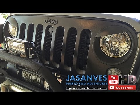 DIY Jeep JK Front Grill Mod - Grill Removal, Eyebrow Trim Installation and Plasti Dip application