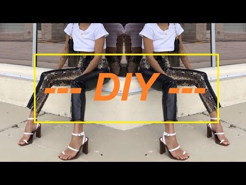 DIY LEATHER PANTS (pinterest inspired) // DIY PANTALON EN CUIR | TRUDY LIMP (EN Sub)