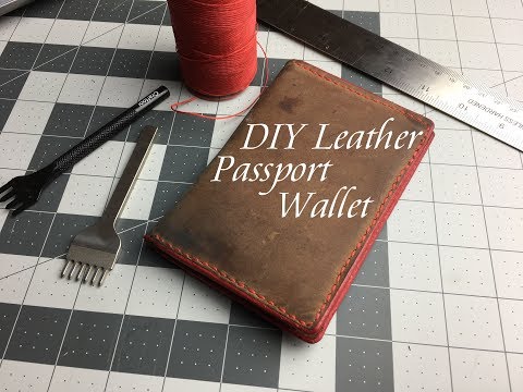 DIY Leather Passport Wallet #leatherproject