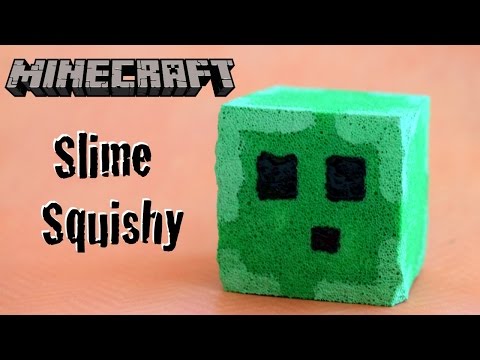 DIY Minecraft Slime Squishy Stress &amp;quot;Ball&amp;quot; // Glow in the Dark Minecraft Squishy // DIY Slime Squishy