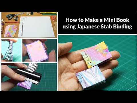 DIY Mini Book | Japanese Stab Binding in Miniature | Step-by-Step How To