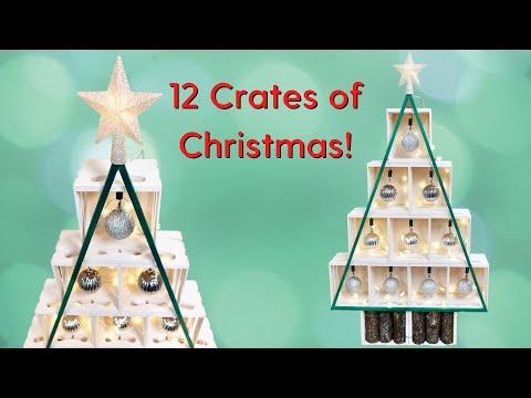 DIY Mini Wood Crate Tabletop Christmas Tree