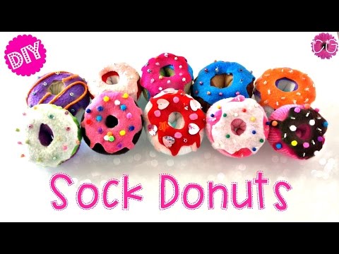 DIY NO-SEW SOCK DONUTS!  SO CUTE!