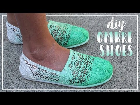DIY Ombr&amp;eacute; Shoes - Easy Non Dip Dye Method