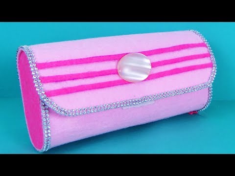 DIY Paper Purse - Learn How to Make Felt Paper Clutch Bag - Handmade NoSew Purse