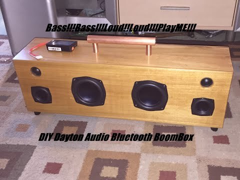 DIY Portable Bluetooth Dayton Audio BoomBox 150W-120W (ND105, ND65, TPA3116D2, CSR8630)