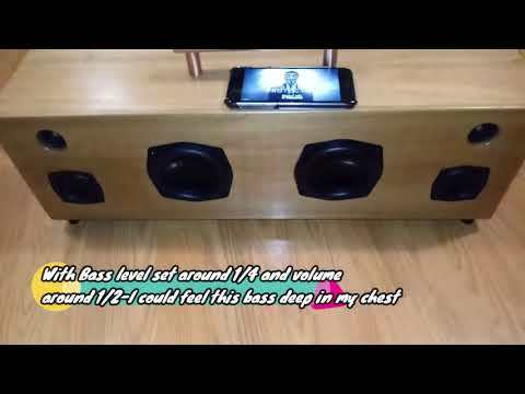 DIY Portable Bluetooth Dayton Audio BoomBox 150W-120W (ND105, ND65, TPA3116D2, CSR8630) Test