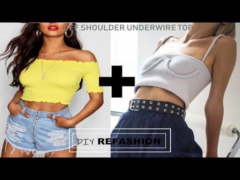 DIY REFASHION : OFF SHOULDER UNDERWIRE TOP | STELO_BXTCH